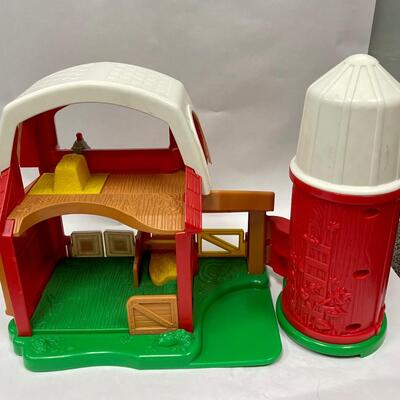 Retro Fisher Price Little People Farm with Farmer and Animals