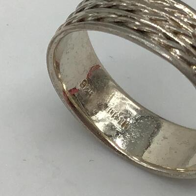 Large Silver Band Stamped Marked