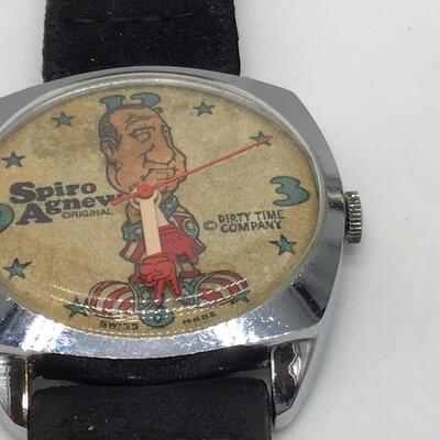 Vintage Spiro Agnew Political Watch. Working Perfectly