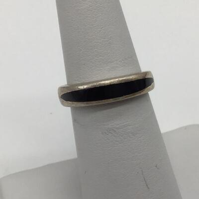 Silver 925 and Onyx Ring