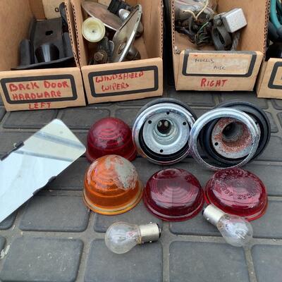 150 Miscellaneous Automotive Parts and Antique Glass Light Covers