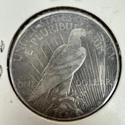 639  1934-S Liberty Silver Peace Dollar w/Scratch