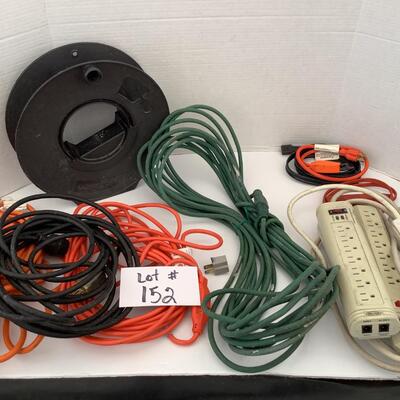 152 Lot of Extension Cords & Power Strips