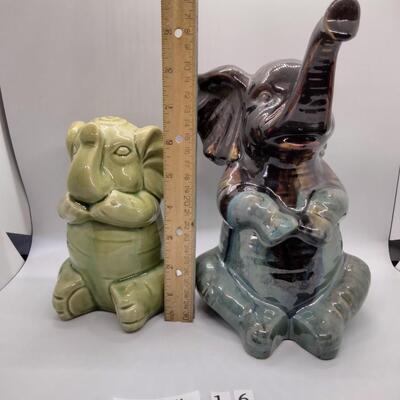 Lot 16 - Ceramic Elephant Statues