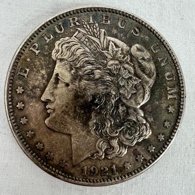 654  1921-D Morgan Silver Dollar XF 90% Silver