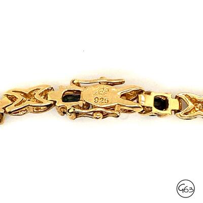 Sterling Gold Tone Sapphire Bracelet