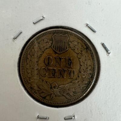 668  Civil War Time 1863 Indian Head Cent XP-45 RCM407-D & 1904 Barber Head Quarter RCM201-C