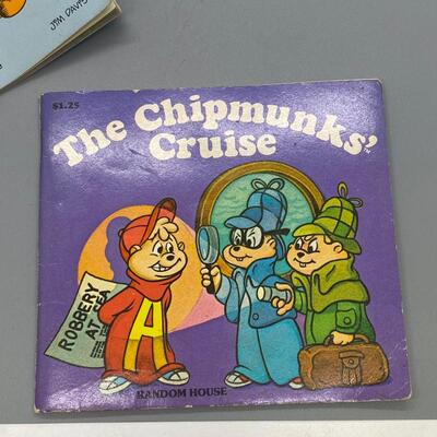 Retro Random House Small Books The Chipmunks Cruise & Garfield Goes Underground 1980s