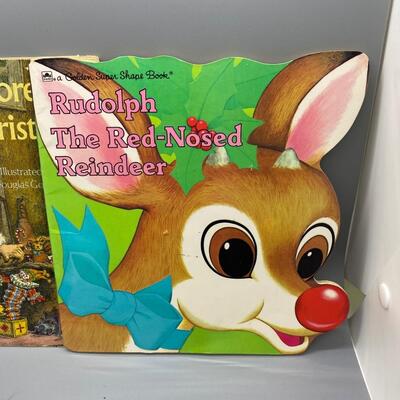 Lot of 3 Vintage Kids Story Books The Night Before Christmas Rudolph