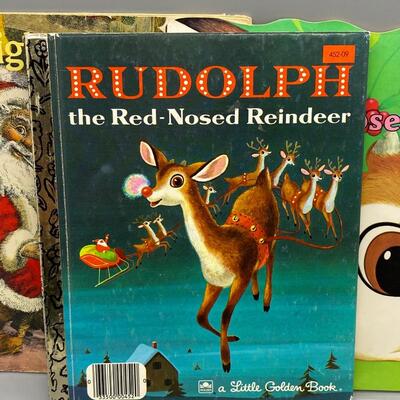 Lot of 3 Vintage Kids Story Books The Night Before Christmas Rudolph