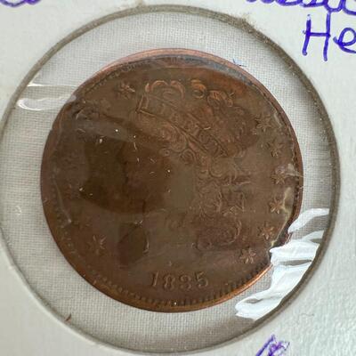670  1835 Classic Head Half Cent Cleaned