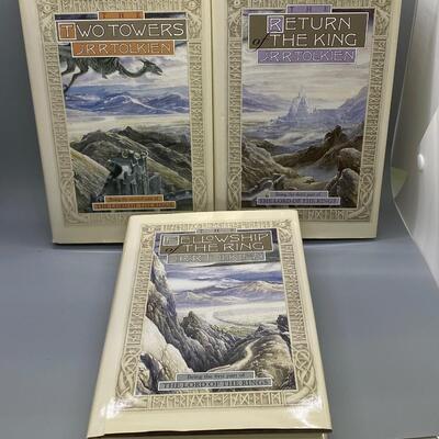 1987 Hardcover 3 Book Set Lord of the Rings JRR Tolkien