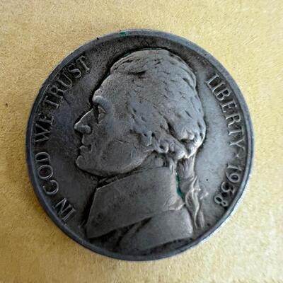 672  1903 Indian Head Penny/ 1912 Liberty Head 5-Cents/ 1936,1937 Buffalo Nickels & 1938-D Jefferson Fine Dime