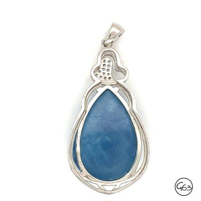 Sterling Aquamarine Gemstone Pendant