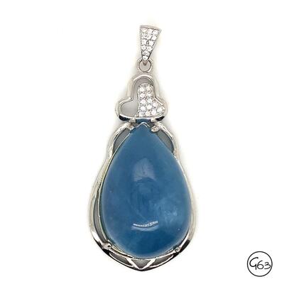 Sterling Aquamarine Gemstone Pendant