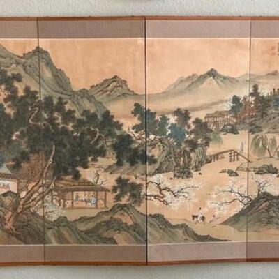 Four Panel Asian Art