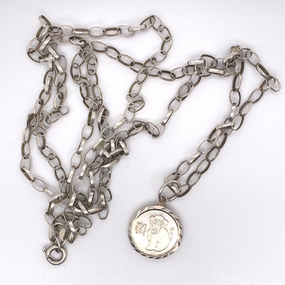 Monkey Reversible Pendant Necklace
