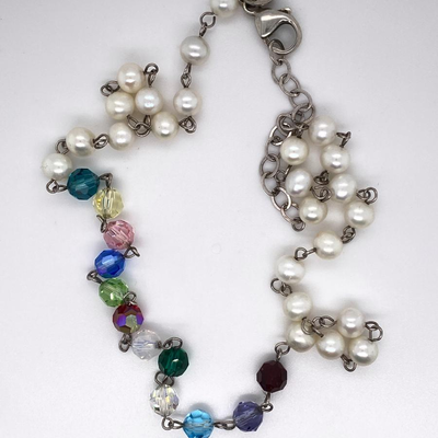 Emily Ray Sterling Pearl & Gemstone Necklace