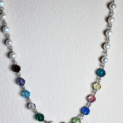 Emily Ray Sterling Pearl & Gemstone Necklace