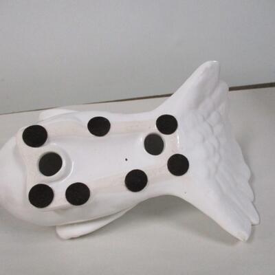 Andrea by Sadek 2 Porcelain White Fan Tail Doves made in Portugal Jay Willfred