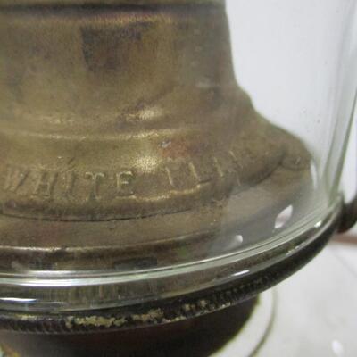 Vintage Oil Lamp White Flame Light Company Grand Rapids Michigan