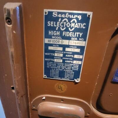 SEEBURG SELECT-O-MATIC MODEL HFI00R-D RECORD JUKEBOX - WORKS