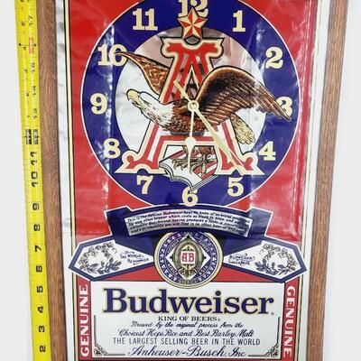 VINTAGE BUDWEISER MIRRORED CLOCK