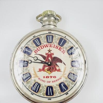 VINTAGE HANGING BUDWEISER 1876 COLLECTABLE CLOCK