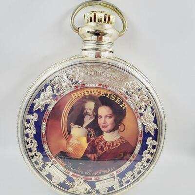 VINTAGE HANGING BUDWEISER 1876 COLLECTABLE CLOCK