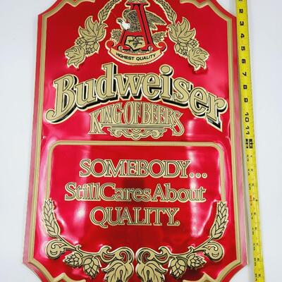 BUDWEISER METAL ADVERTISING WALL HANGING
