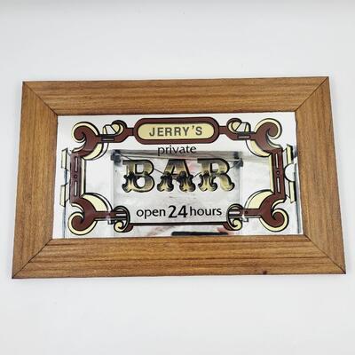 MIRRORED INTERCHANGEABLE BACKGROUND BAR SIGN