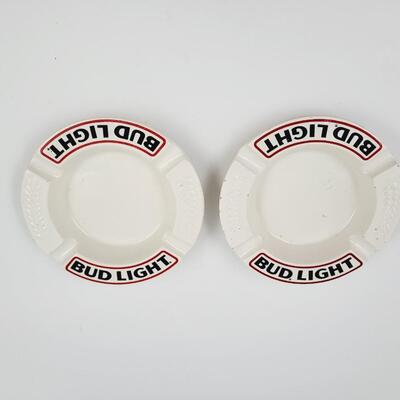 VINTAGE HAEGAR BUD LIGHT ASH TRAYS