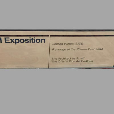 "Revenge of the River" Print by James Wines, Architect for the 1984 World's Fair Exposition in New Orleans, LA