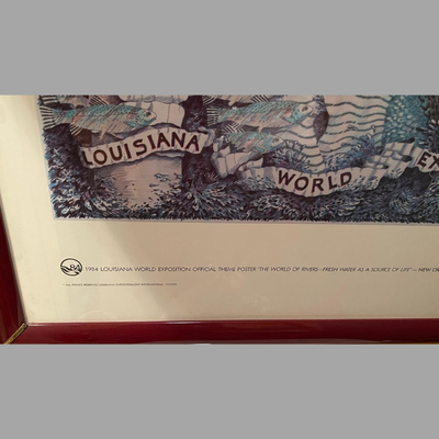 Official 1984 Louisiana World Exposition Print Signed by Wellington Reiter