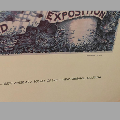 Official 1984 Louisiana World Exposition Print Signed by Wellington Reiter