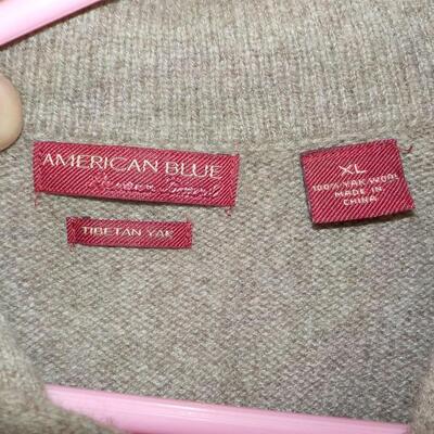 American Blue Premium " Tibetan Yak  Pull Over" X-Lg.. (new)