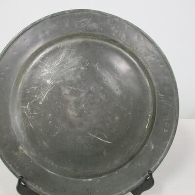 Large Pewter Charger