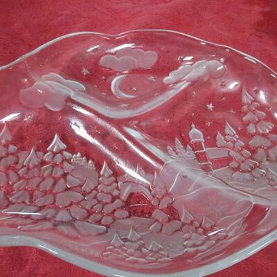 Crystal Glass Christmas Serving Items