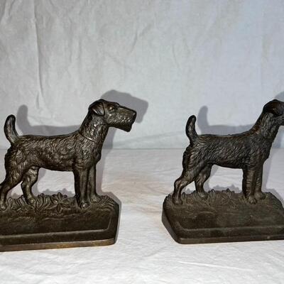 Cast Iron Terrier Book Ends