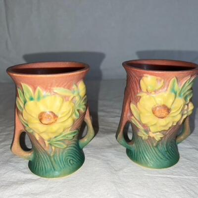 Roseville Pottery/Ceramic Decorative Cups 57-LL U.S.A.