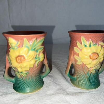 Roseville Pottery/Ceramic Decorative Cups 57-LL U.S.A.