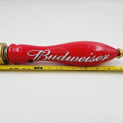 RED BUDWEISER BEER TAP HANDLE