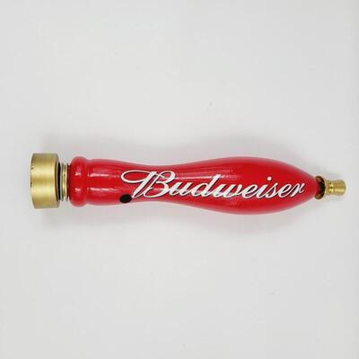 RED BUDWEISER BEER TAP HANDLE