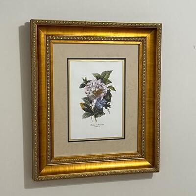 Bouquet Print In Gold Frame