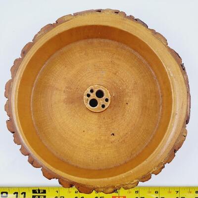 WALNUT BOWL AND NUT CRACKER SET