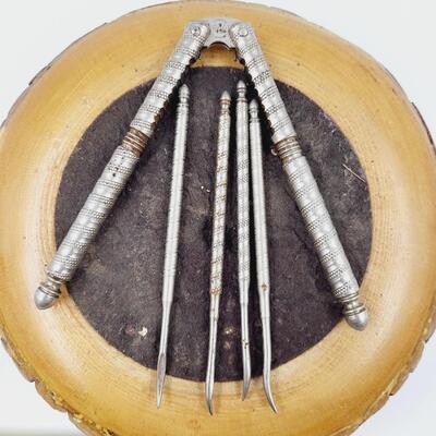 WALNUT BOWL AND NUT CRACKER SET