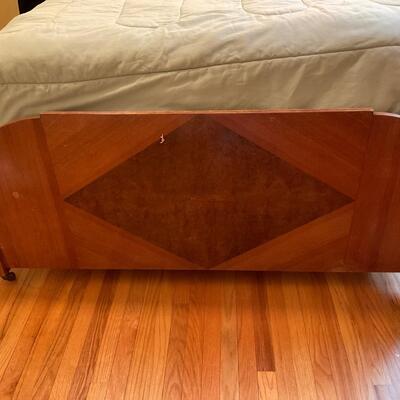 Vintage hand crafted headboard, footboard & mattress