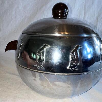 1950’s Penguin Aluminum Round Hot & Cold Server West End