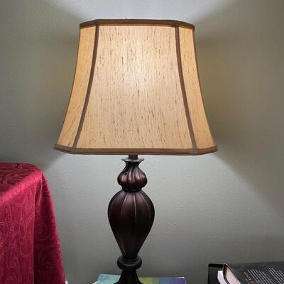 Medium brown table Lamp with shade set of 2
