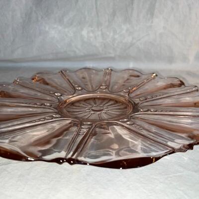 Beautiful Colored Glass Tray/Platter - Vintage
